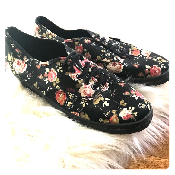 floral rose vans